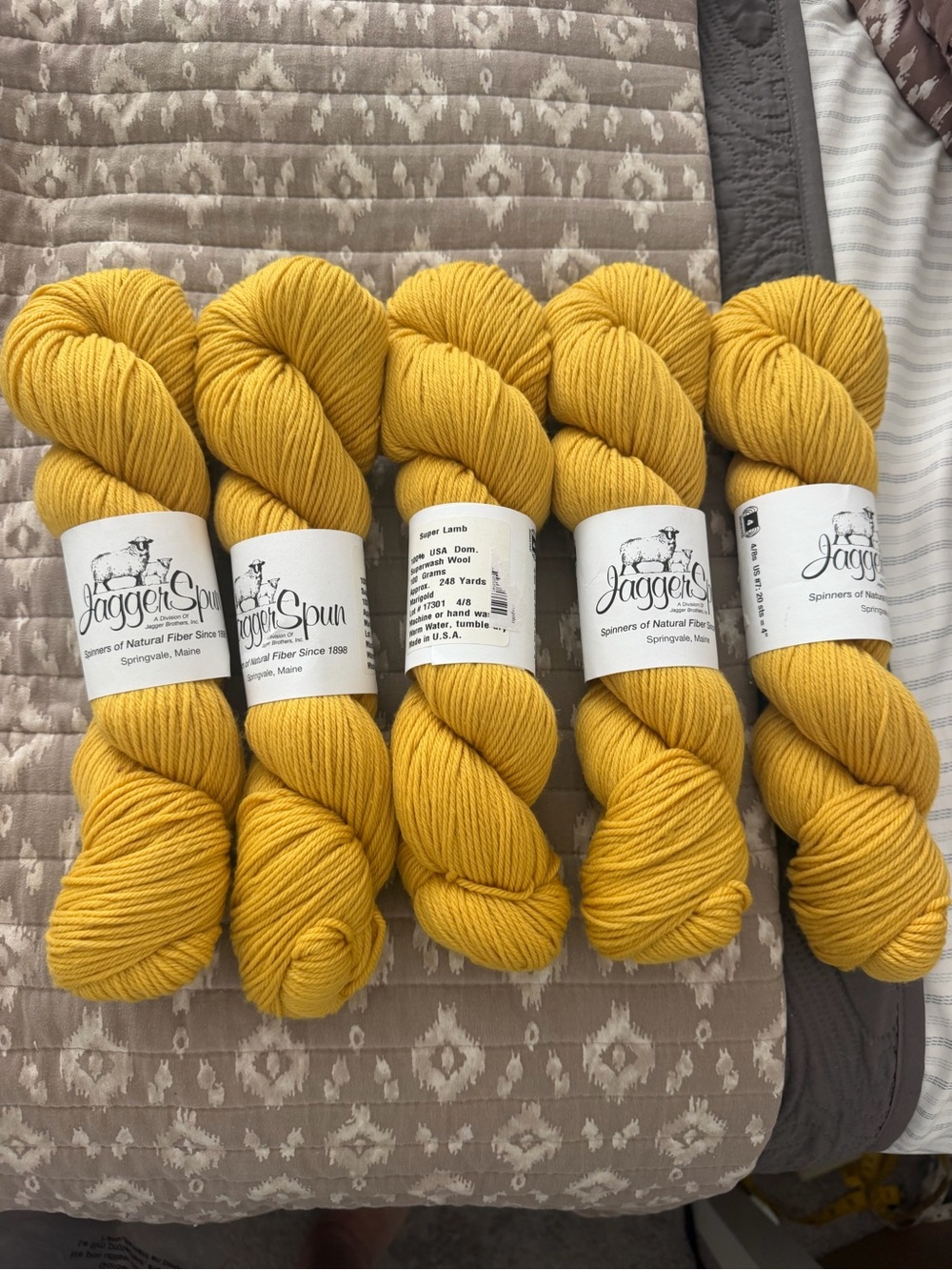Lovely wool yarn by Jaggerspun marigold  Yellow